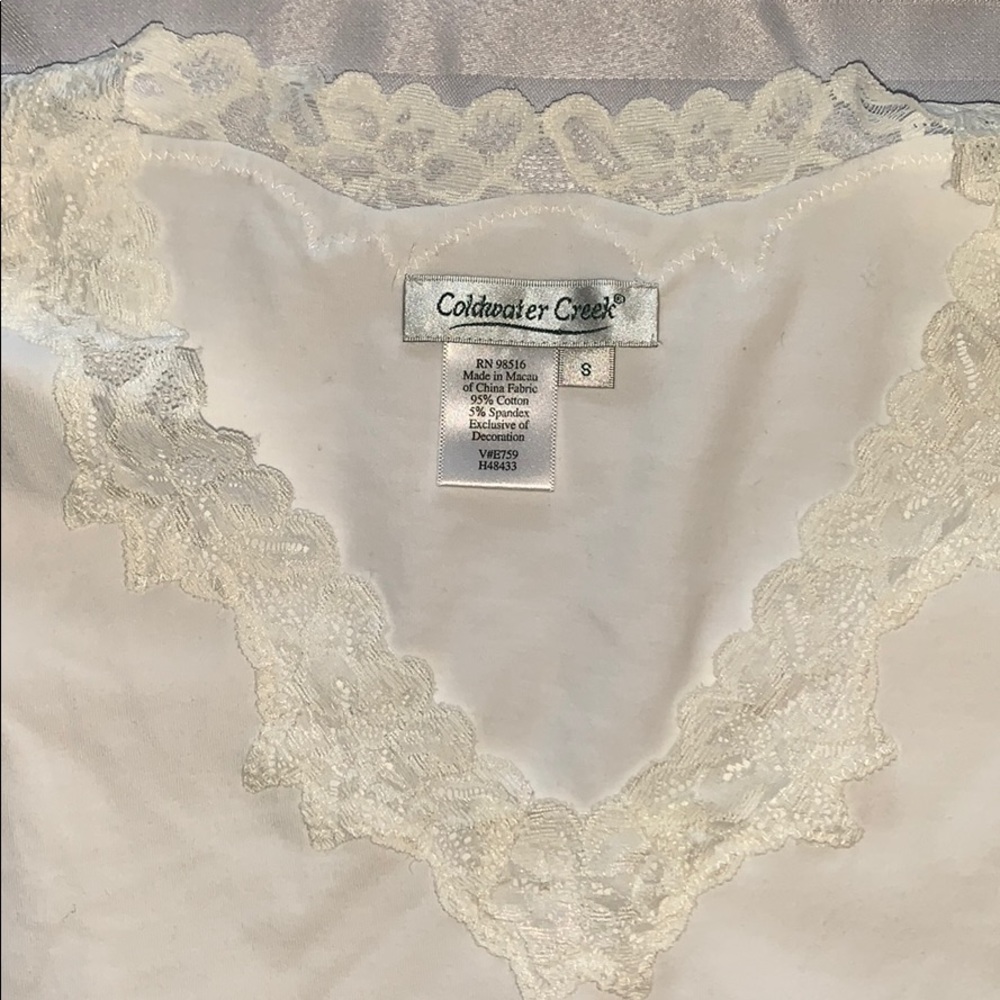 Coldwater Creek white sleeveless shirt size small